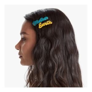 MOTHER | NWT Mother Earth Hair Clip Barrettes in Teal and Mustard